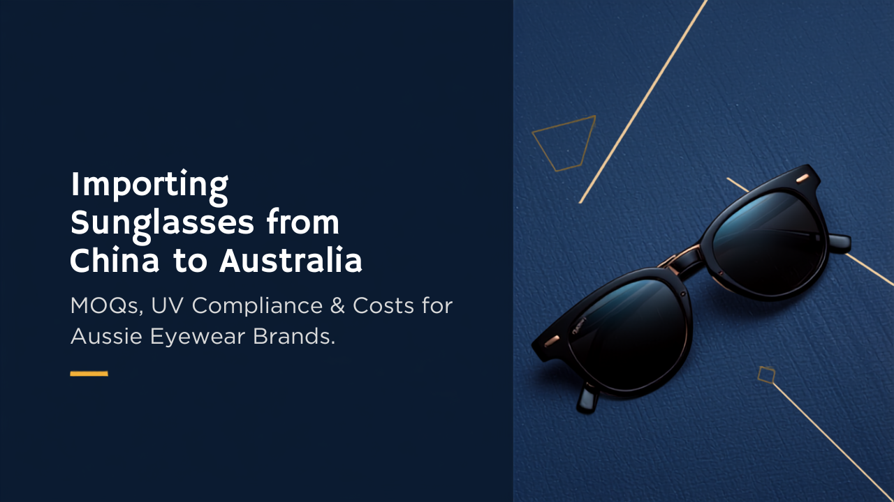 Polarised sunglasses and eyewear samples ready for import from China to Australia