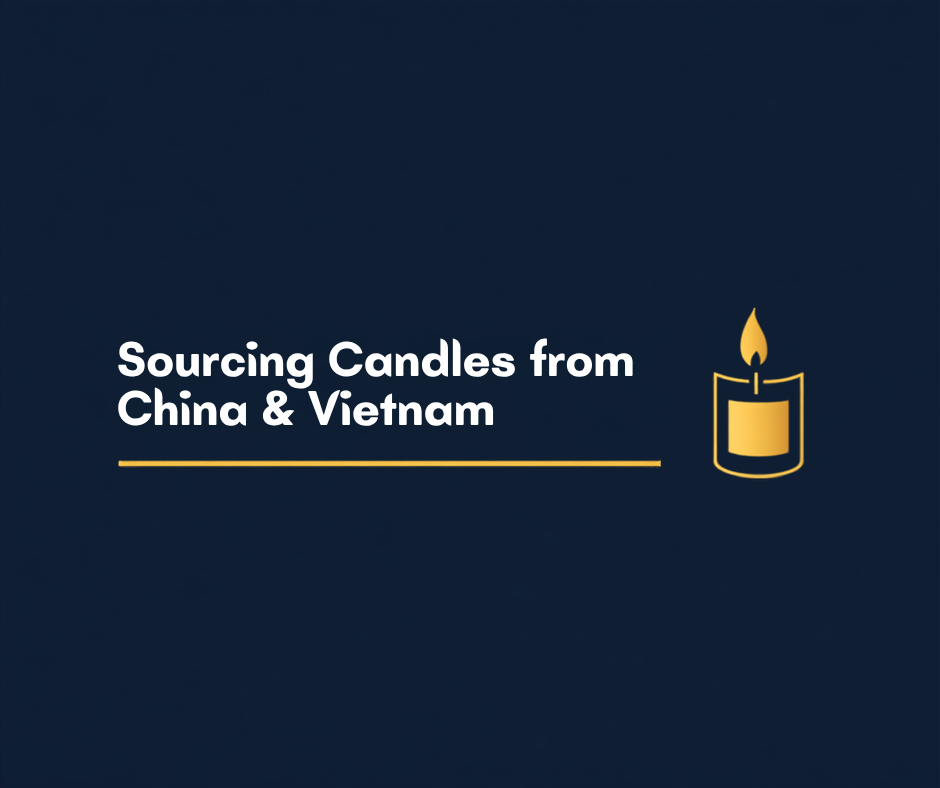 Elegant soy candles and home fragrance products sourced from China and Vietnam factories for Australian retailers