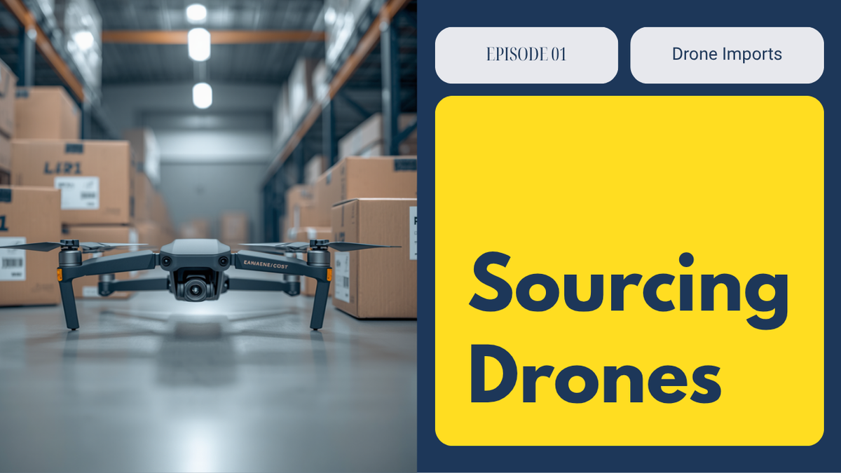 Consumer drone and lithium battery pack being prepared for import from a Chinese factory to Australia