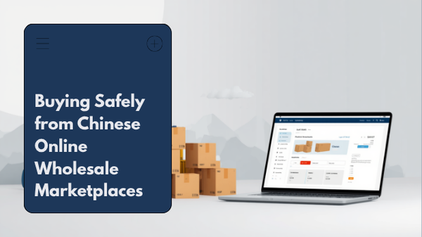 Shipping containers and parcels representing Australian businesses buying wholesale from Chinese marketplaces like DHgate