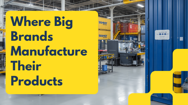 Global brand products being manufactured on a production line in an Asian factory
