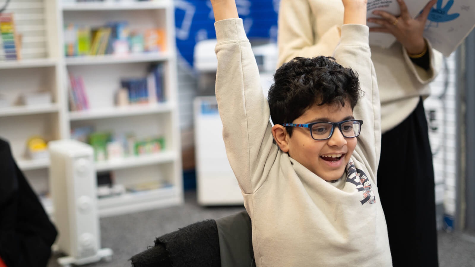 Student having fun at a summer tuition session