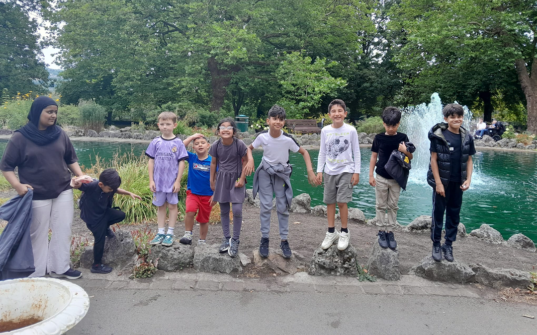 Learning Cubs Summer Club children on a nature walk
