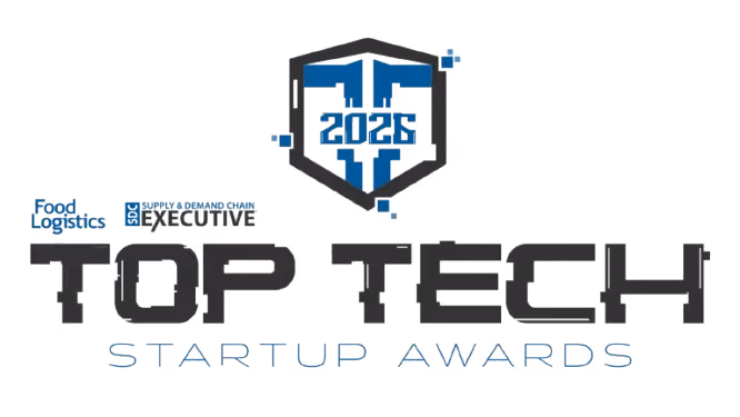Logo for 2026 Top Tech Startup Awards by Food Logistics and Supply Chain Executive.