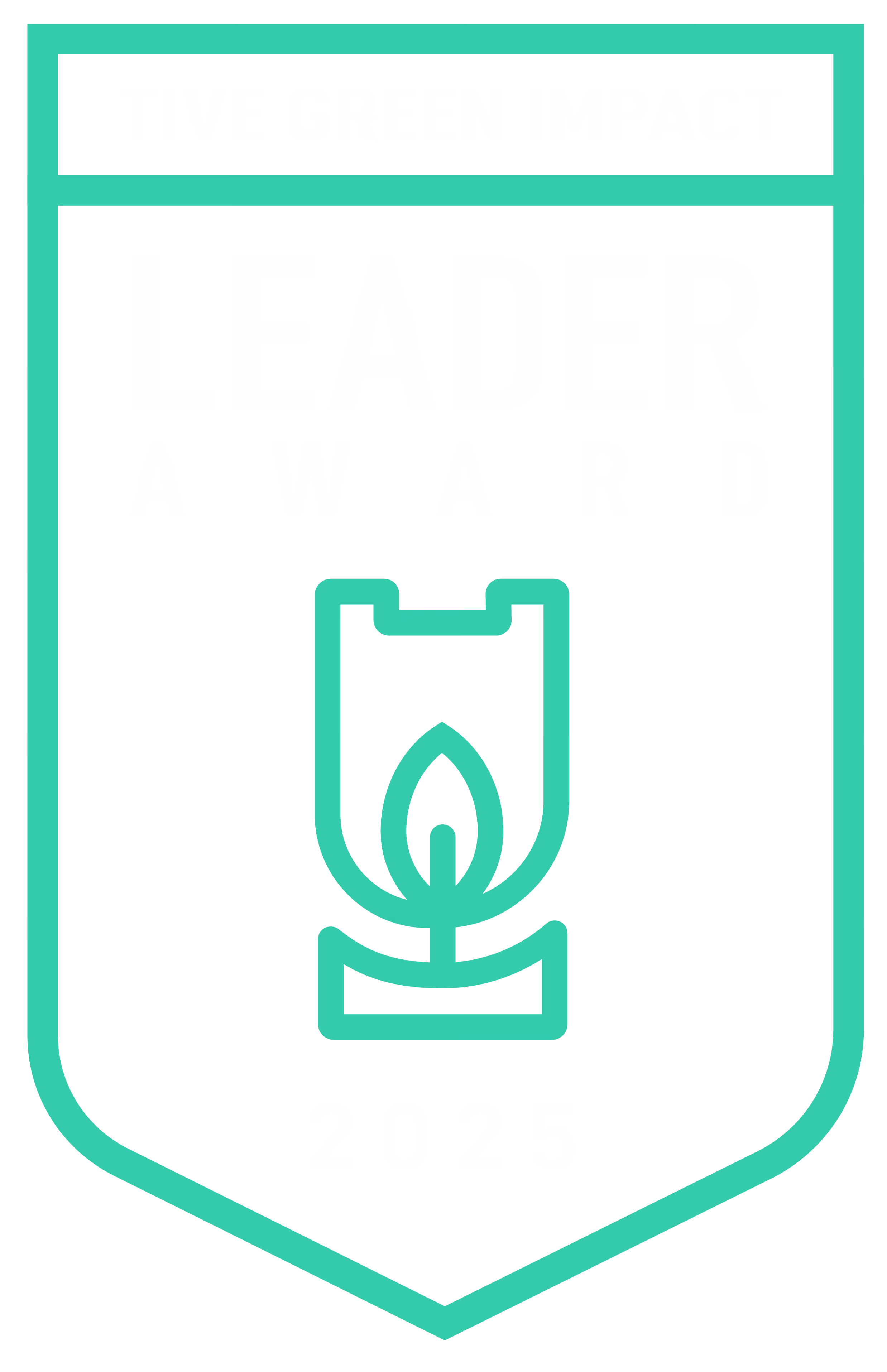 Tive Green Impact Leader Award 2025 badge with a leaf icon in a shield shape.