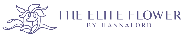 Logo of The Elite Flower by Hannaford featuring a stylized floral design