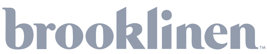 Brooklinen brand logo text in a serif font.