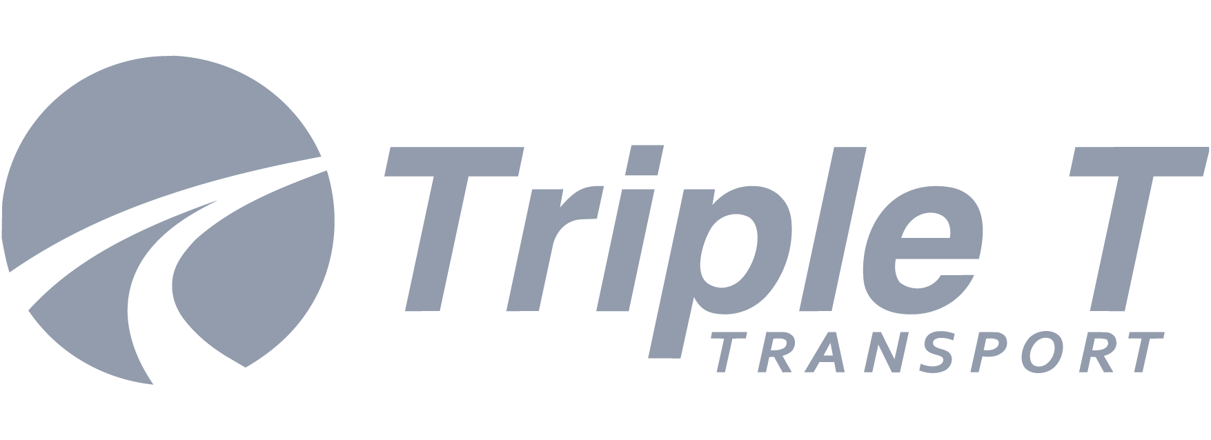 Triple T Transport logo with a stylized road inside a circle to the left of the text.