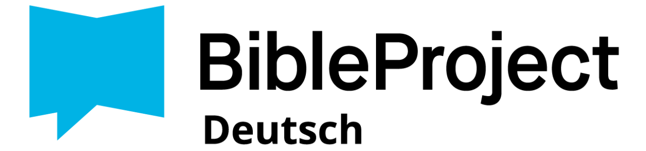 BibelProjekt logo featuring a stylized blue flag shape .