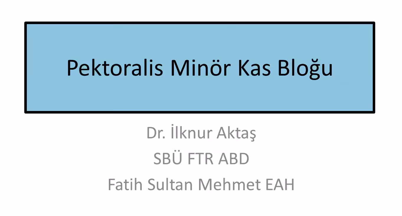 Pektoralis Minör Kas Bloğu
