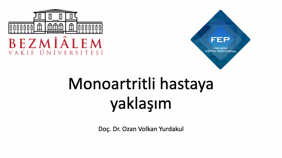 Monoartrite Yaklaşım