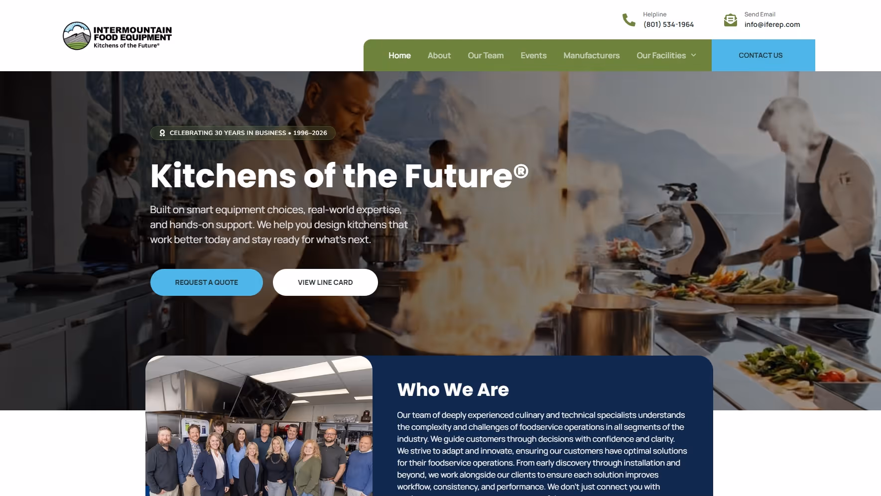 Intermountain Food Equipment Website