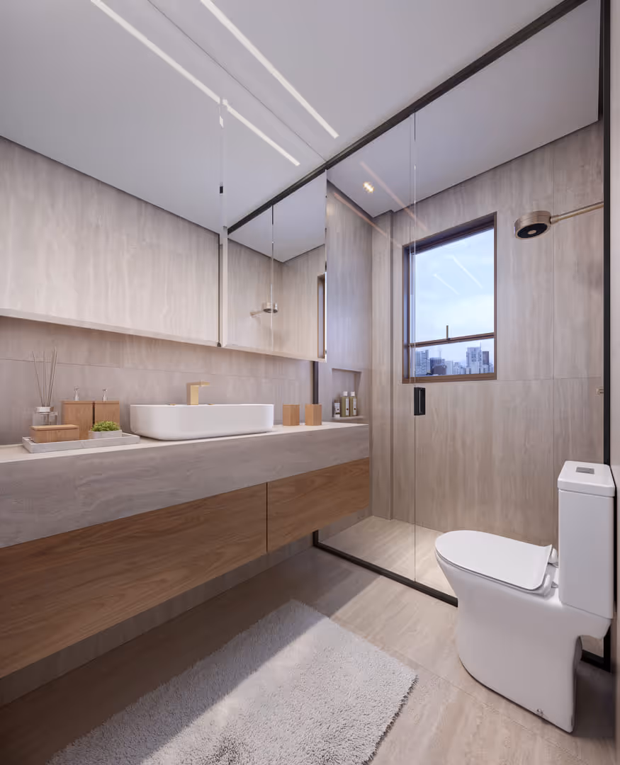 Banheiro - Apto Linear 145m²