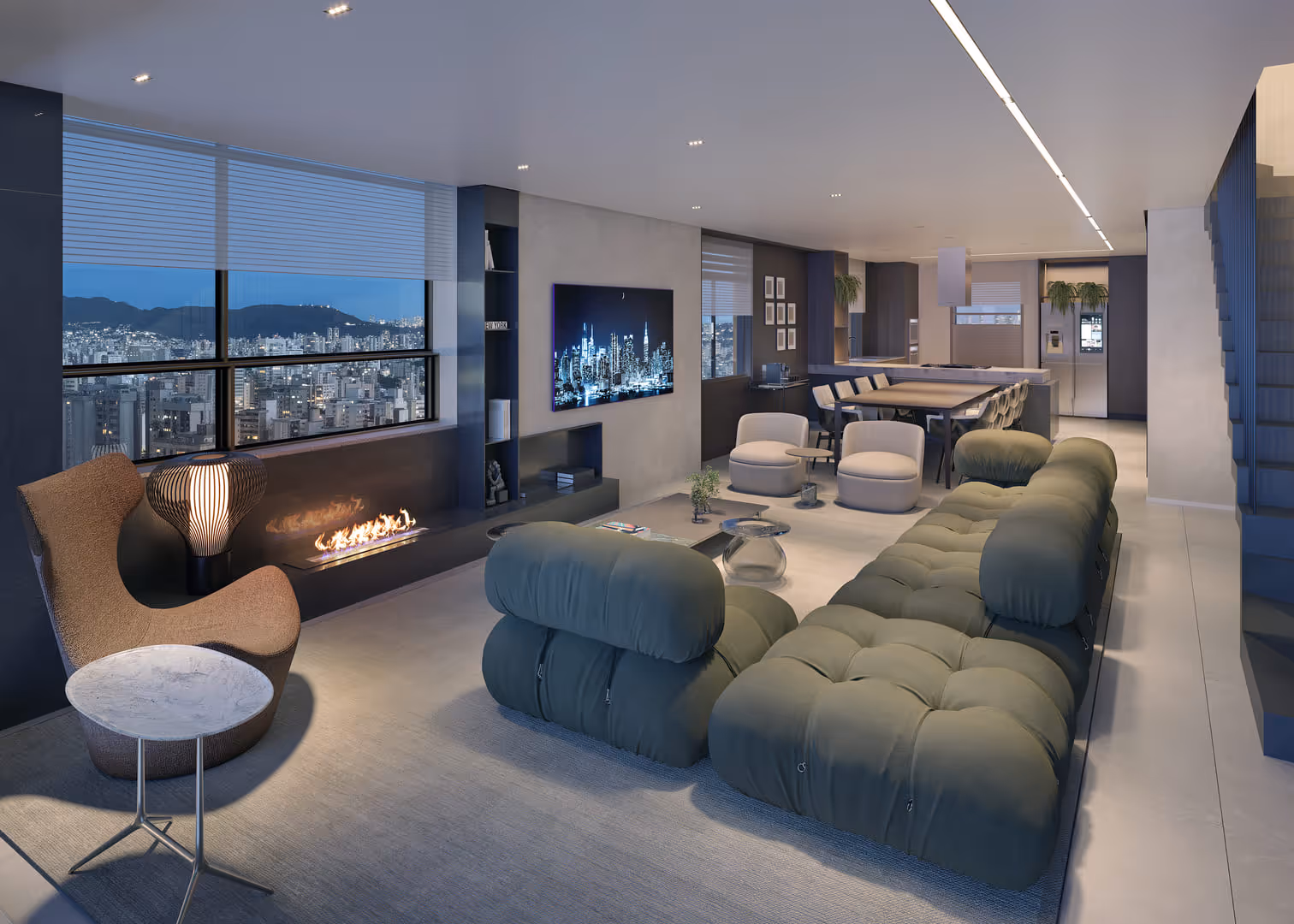 Sala - Apto Duplex 193m²