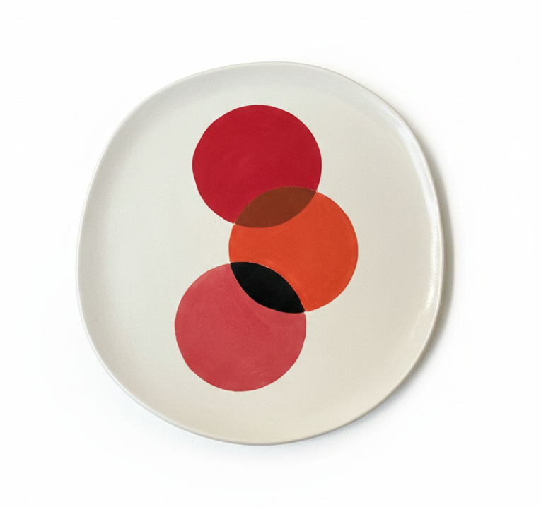 Assiette Chromatique rouge