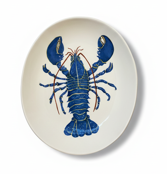 Assiette Homard Bleu