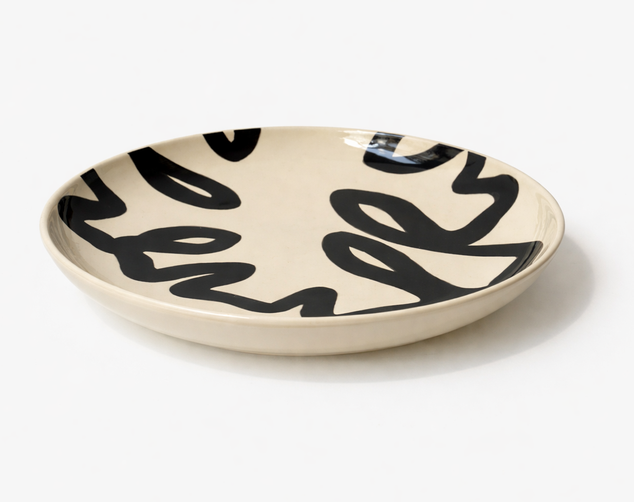 Grand Plat Coupe Feuille noir