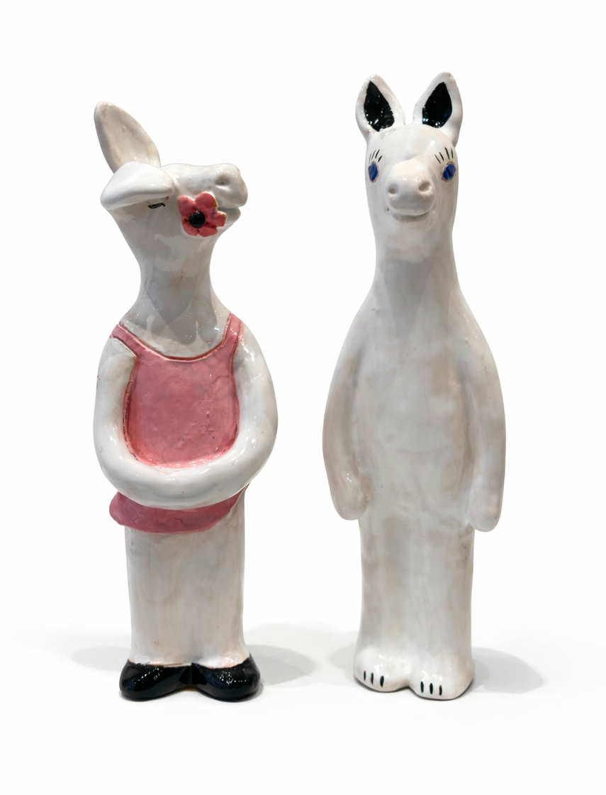 Les ânes blancs au printemps