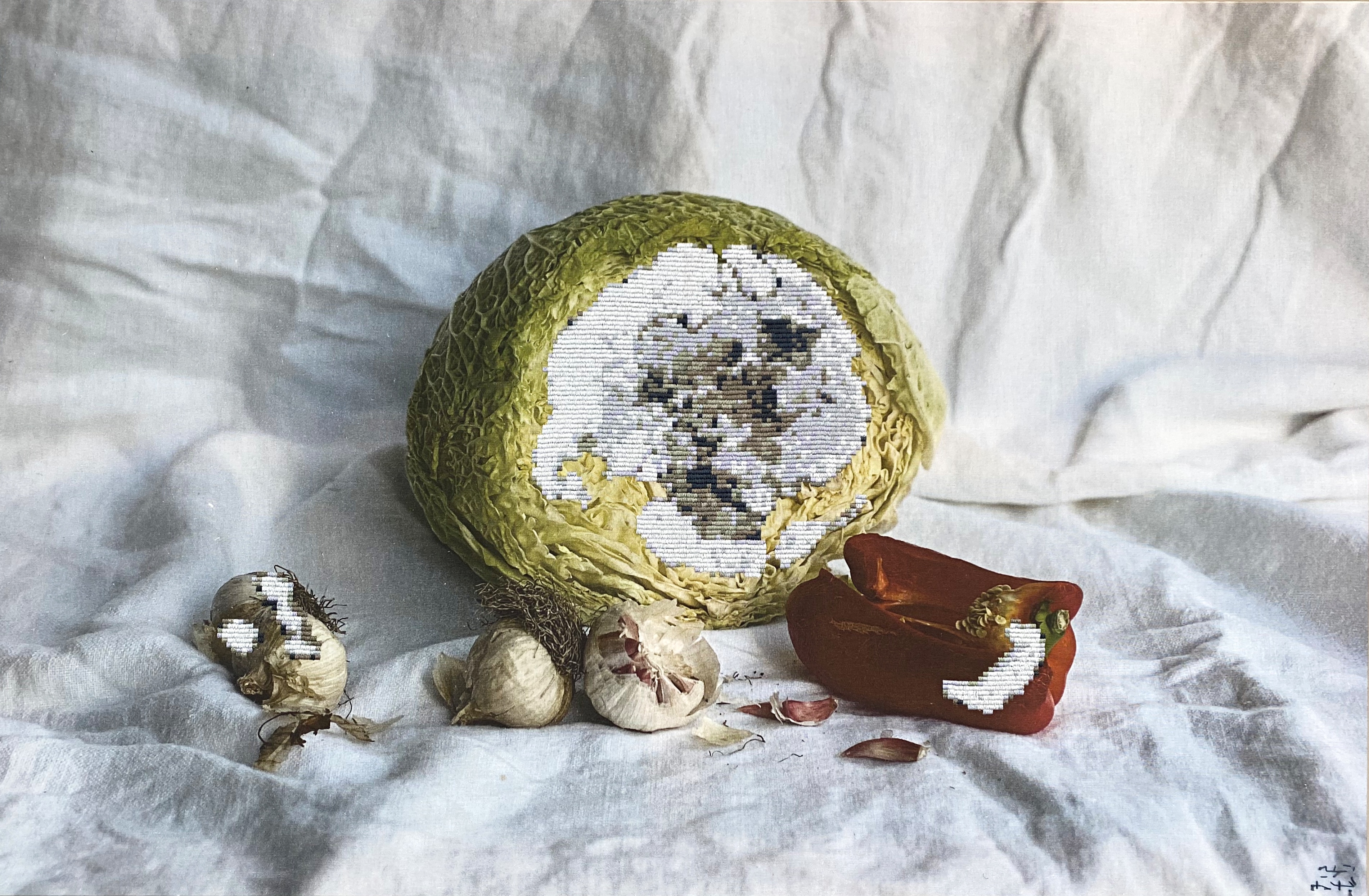 Repollo, pimentón y ajos