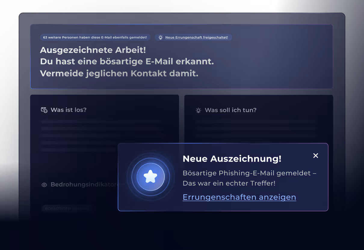 UI view with Hoxhunt's Human Risk Score highlighted