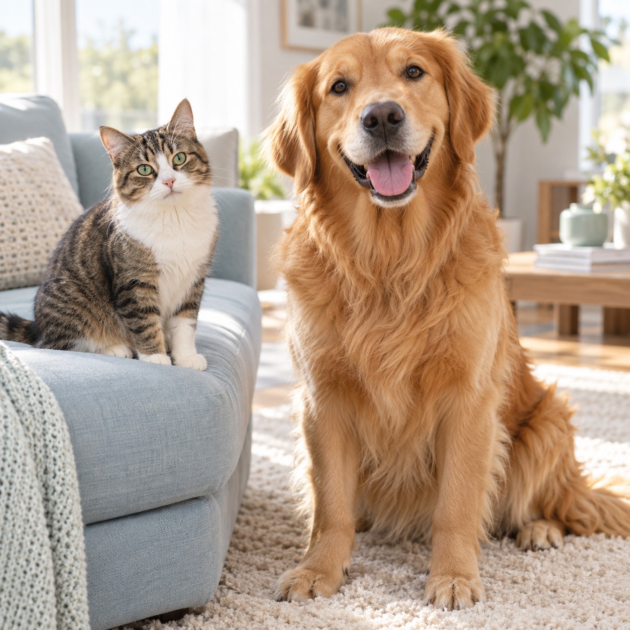 Perro y gato, futuros miembros del Pawer VIP Club