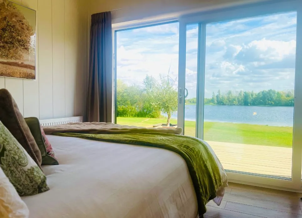 lodge with lakeside views