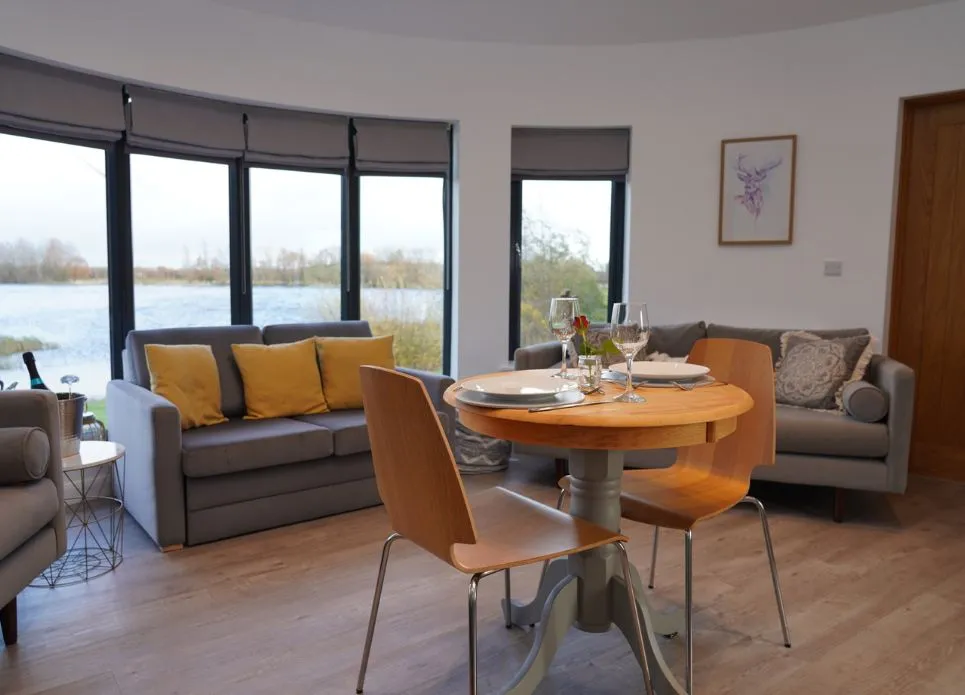 lounge and dining space in lodge