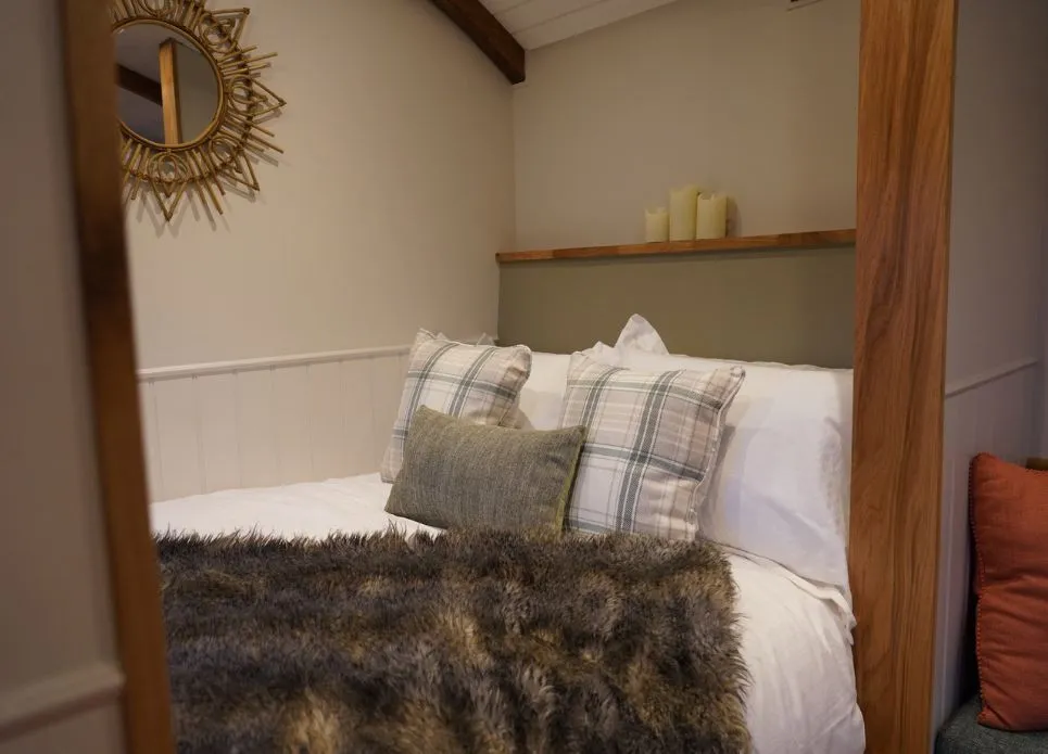 comfy bed shepherds hut