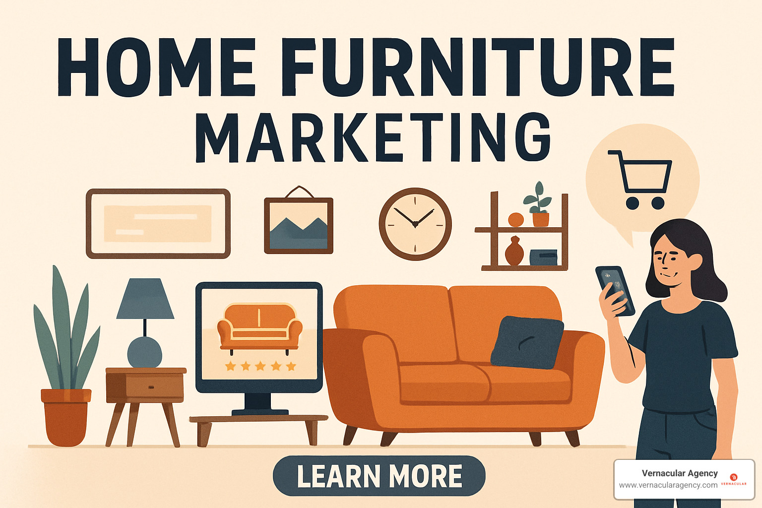 A customer receiving a loyalty program email with a special offer - home furniture marketing