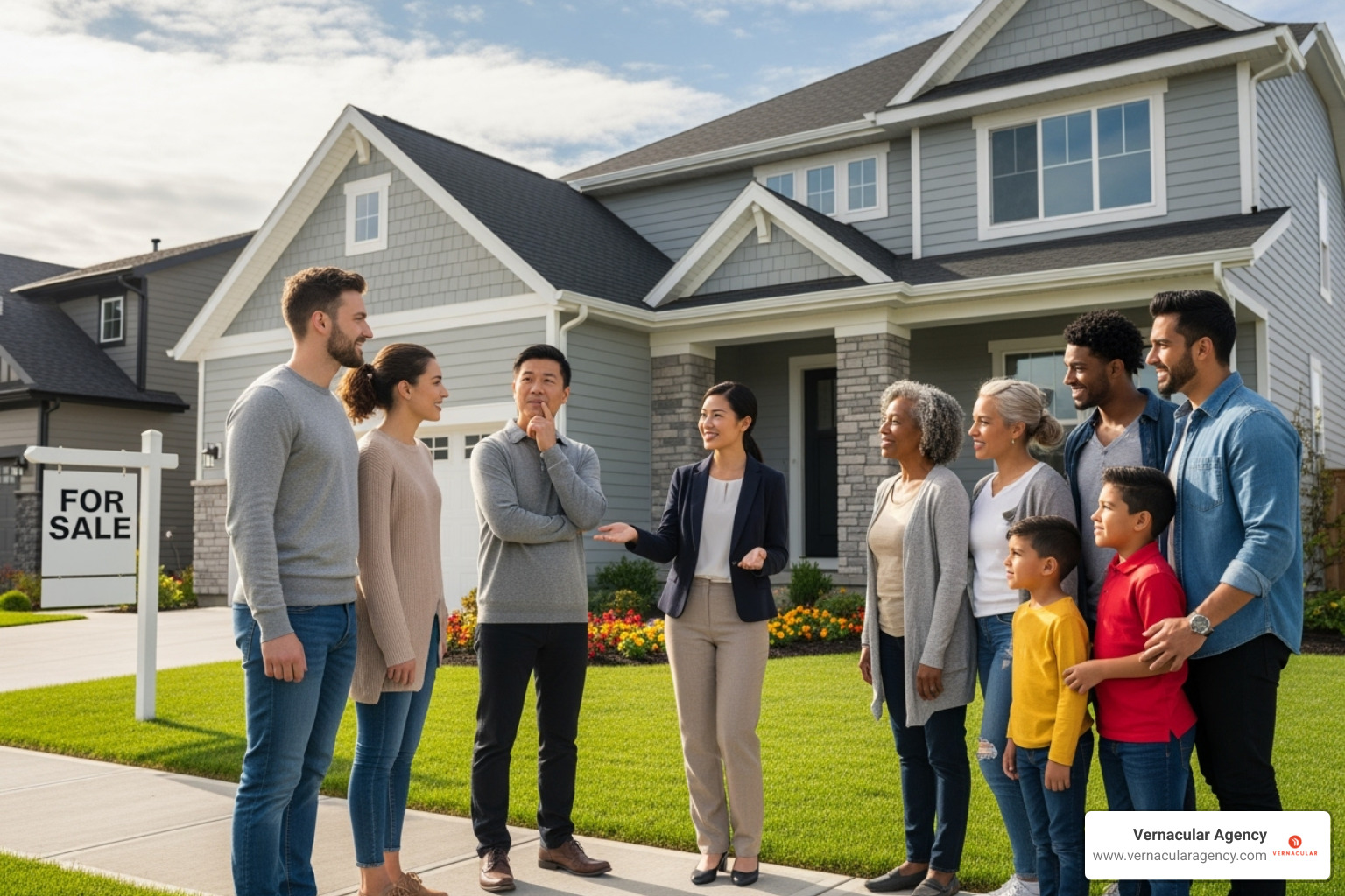 diverse group of homebuyers - branding real estate agents