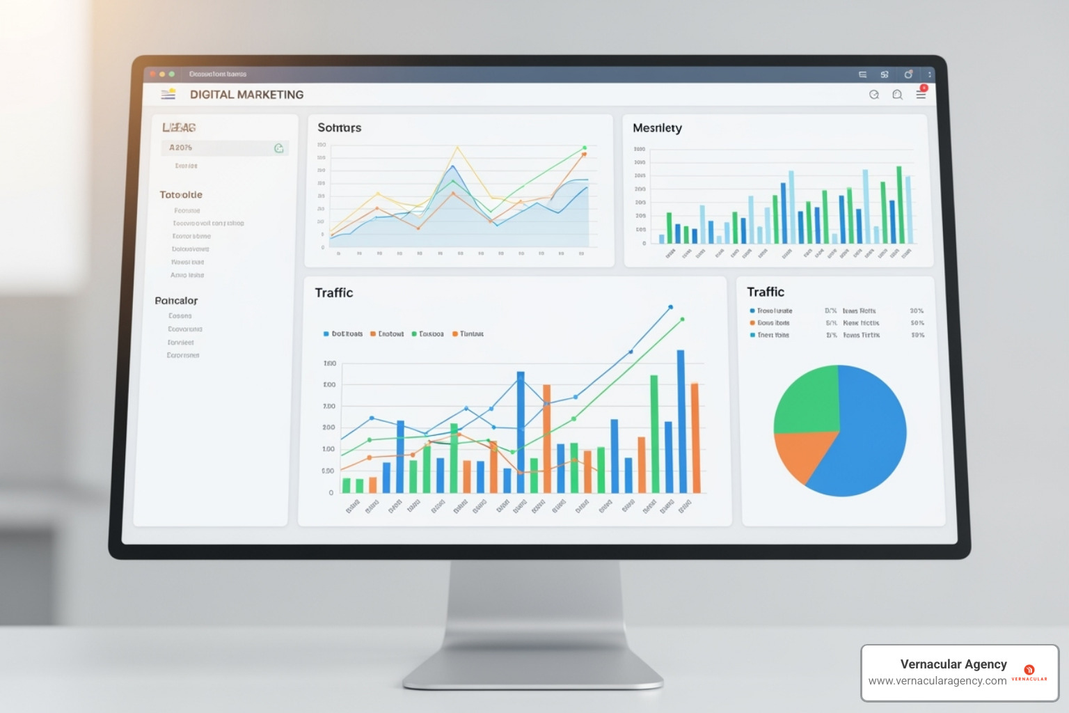dashboard showing positive growth in leads and traffic - builder marketing agency