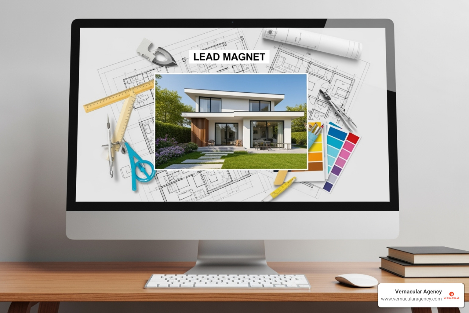 Visually appealing lead magnet offer on an architect's website - email marketing for architects