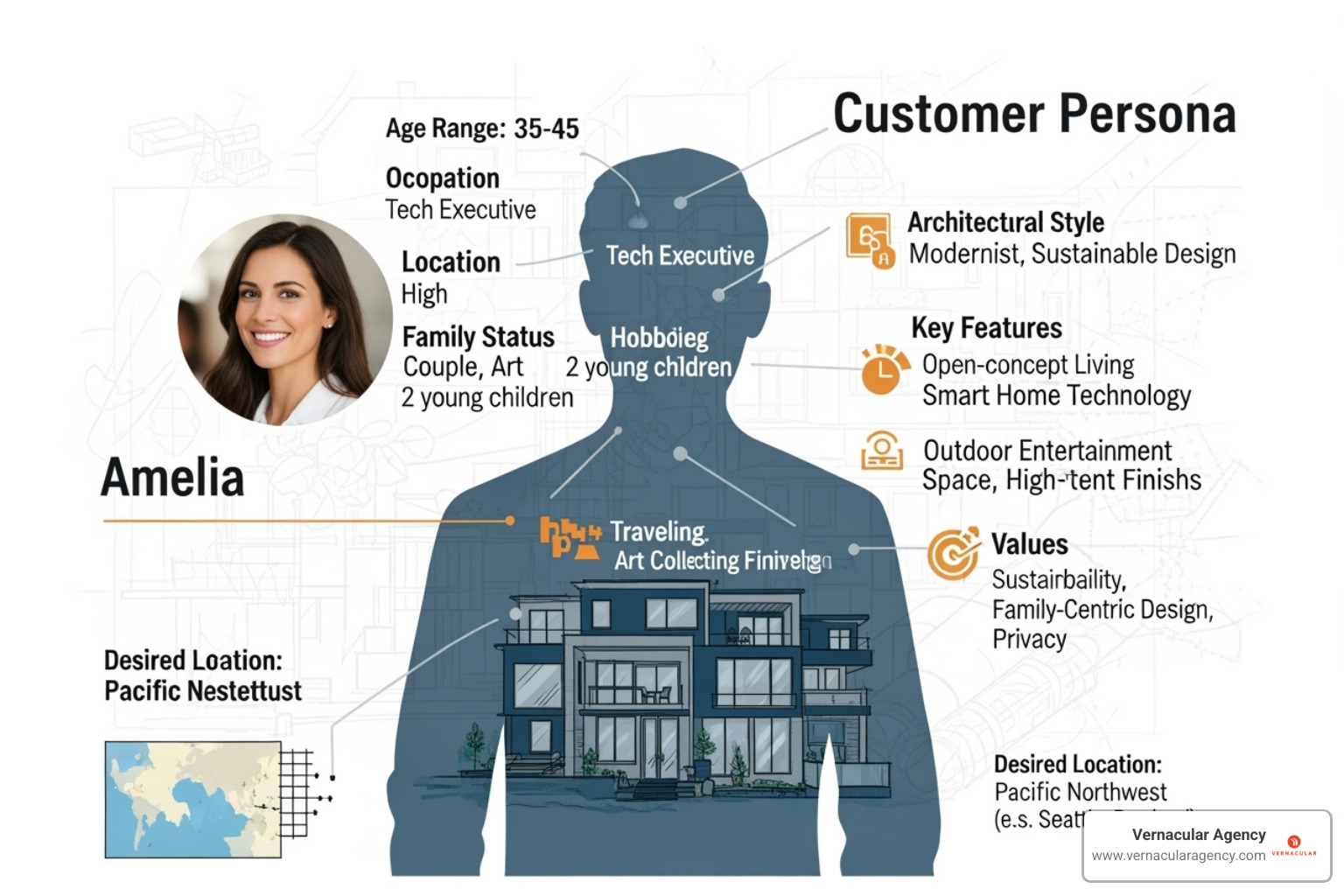 a detailed customer persona for a residential architecture client - architect marketing plan