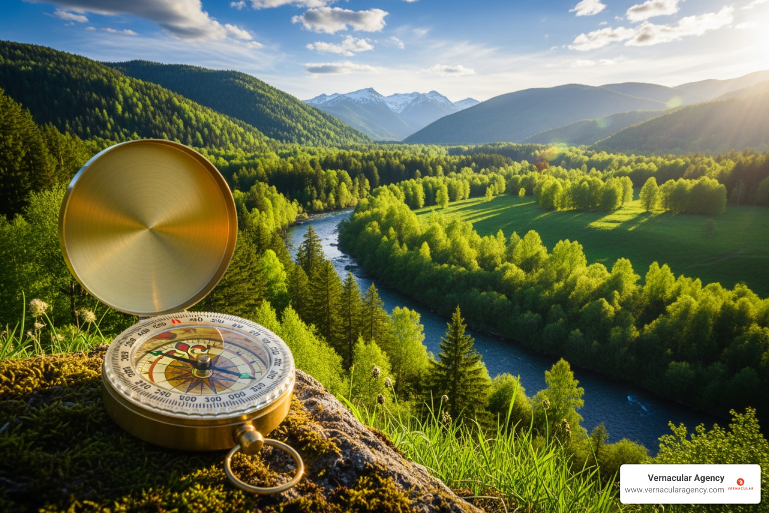 compass pointing towards "Sustainability" - green pr companies