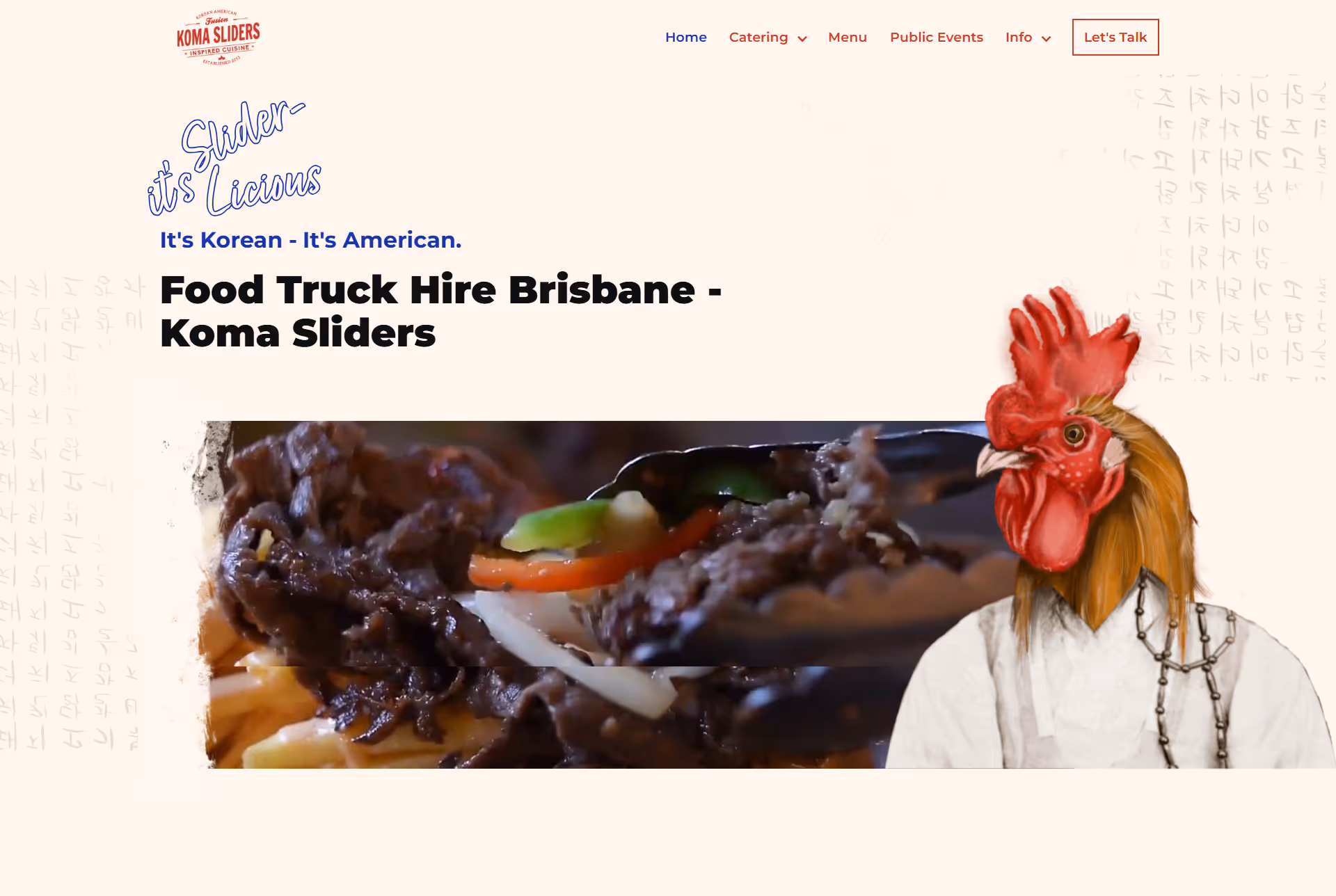 Website homepage for Food Truck Wire Australia, showcasing food truck services and offerings across the country.