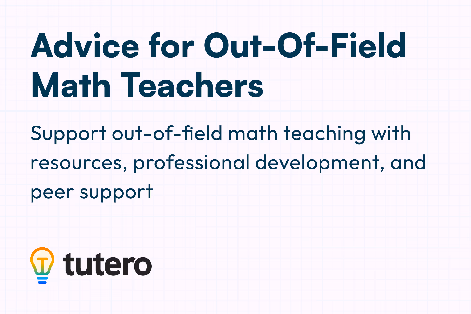 Teaching Math for Out-of-Field Educators