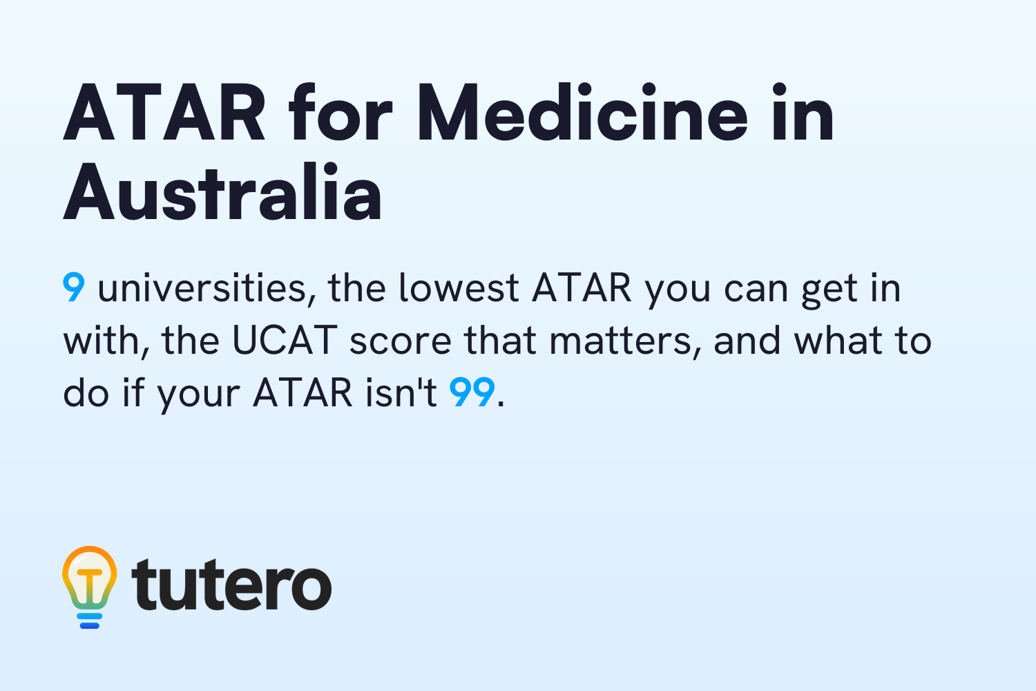 ATAR for Medicine in Australia — 9 universities, the lowest ATAR you can get in with, the UCAT score that matters.