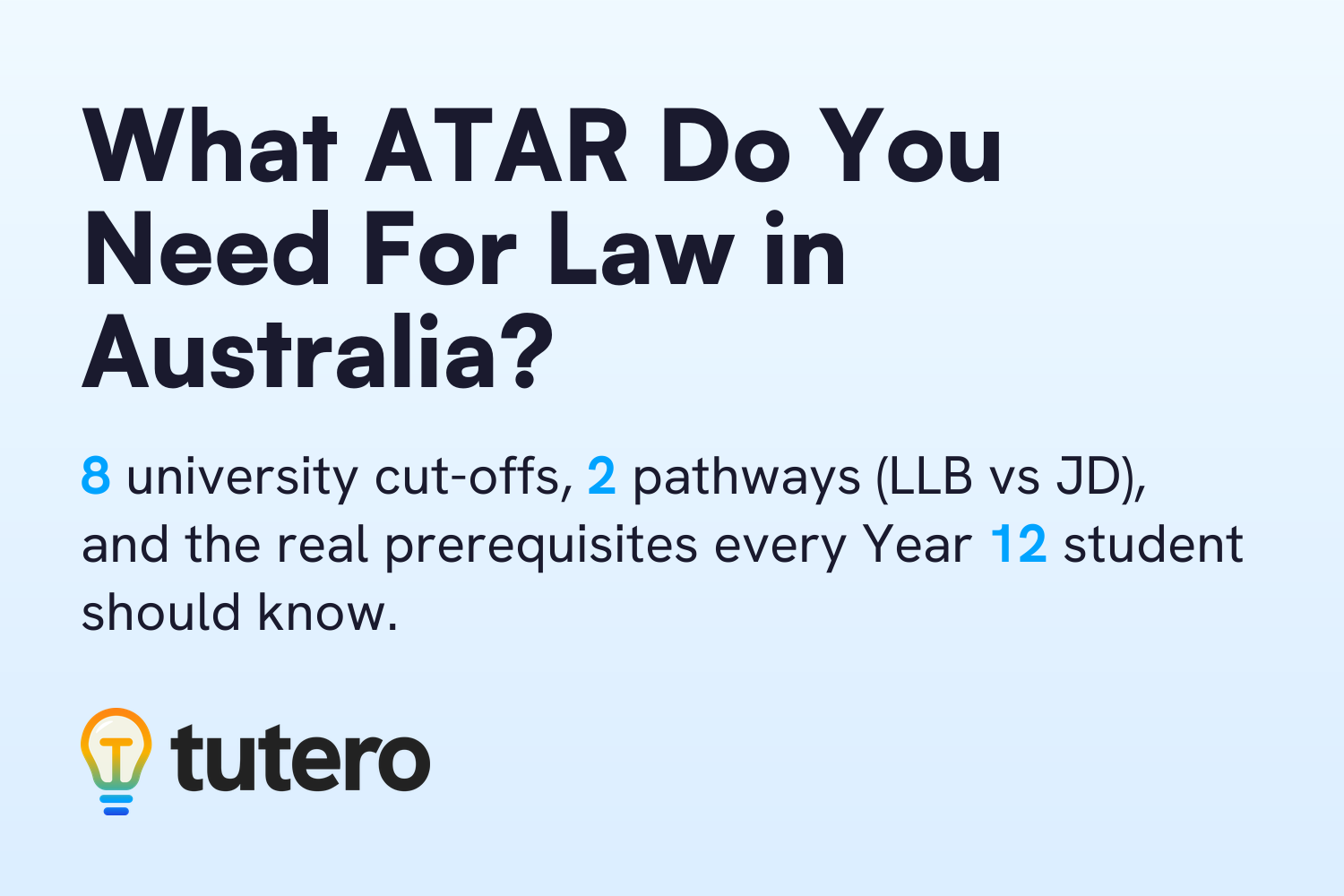 ATAR for Law in Australia — cover card
