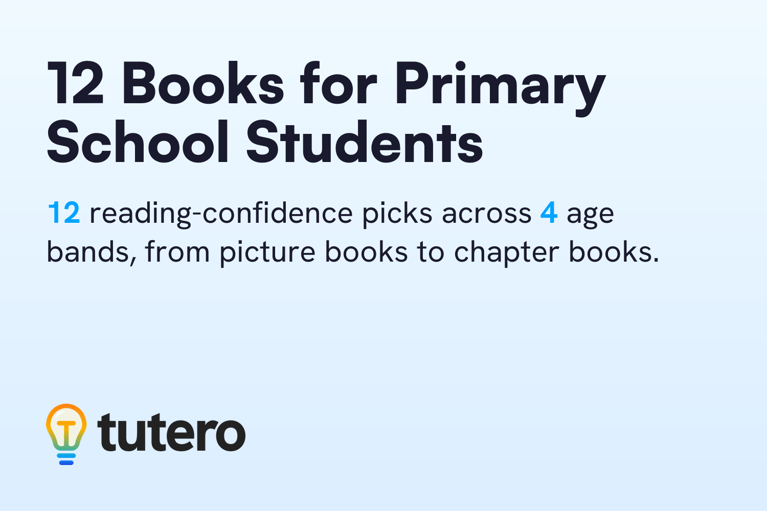 12 books for primary school students — Tutero blog cover card
