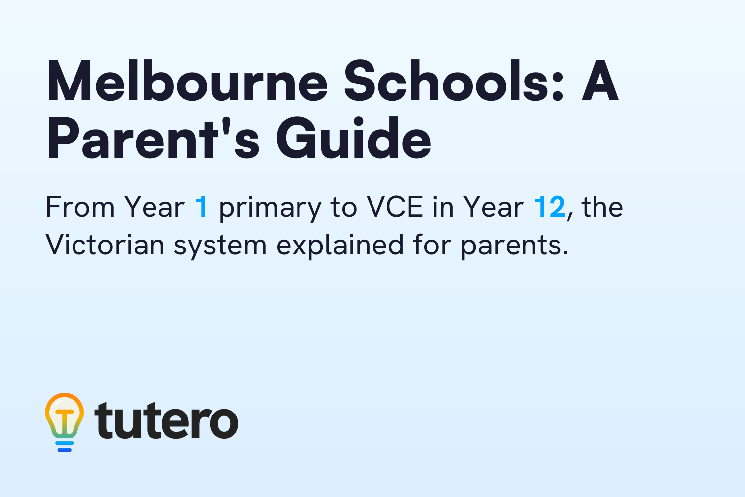 Melbourne Schools: A Parent's Guide — primary, secondary, VCE and ATAR explained.