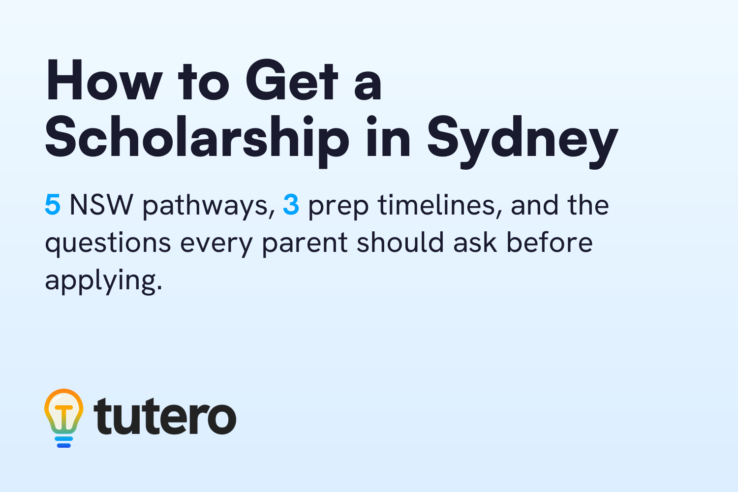 How to Get a Scholarship in Sydney — Tutero blog cover card