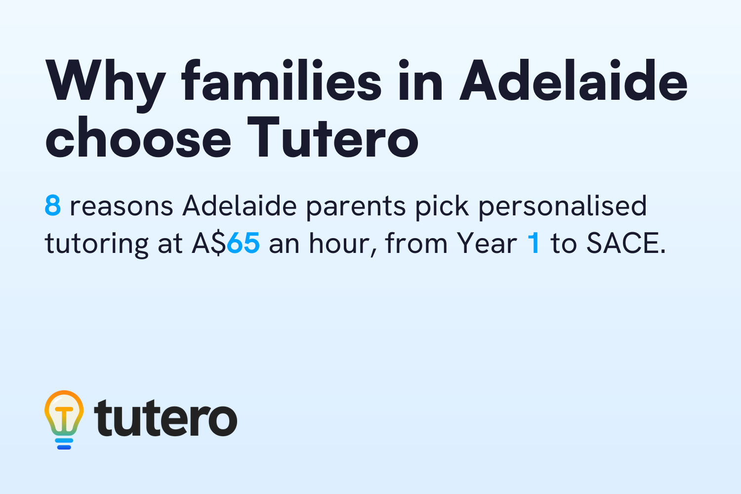 Why families in Adelaide choose Tutero — 8 reasons cover card.