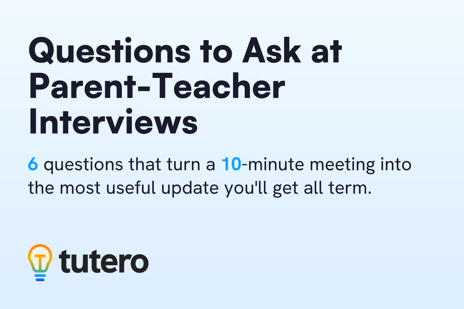 6 Questions To Ask at Parent-teacher Interviews — cover card