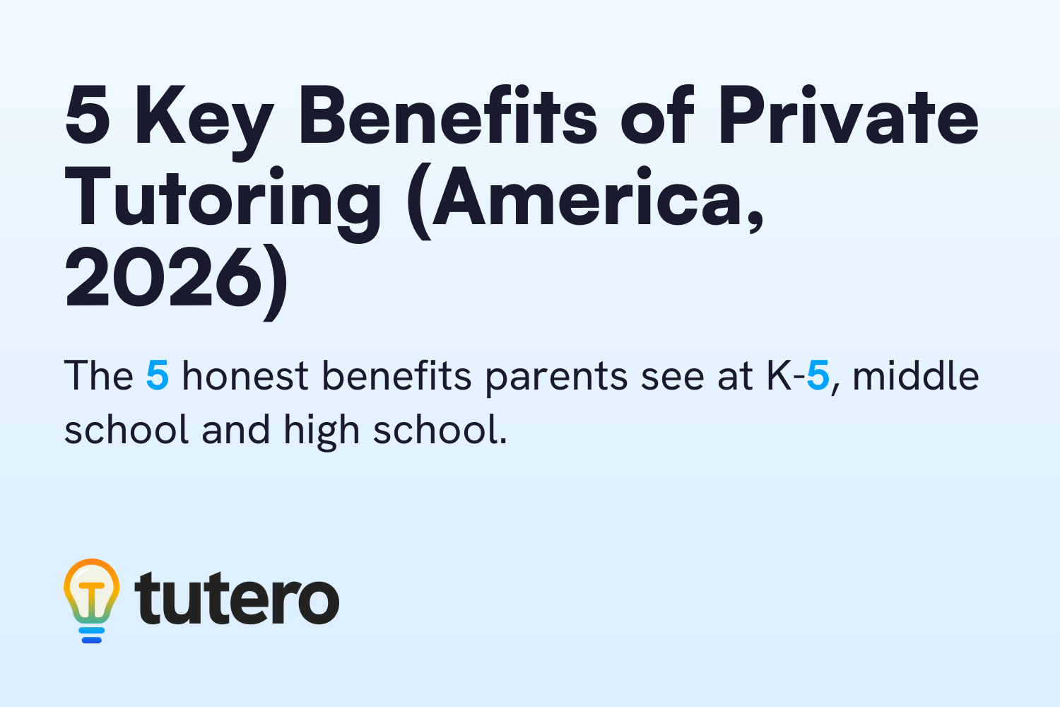 5 Key Benefits of Private Tutoring (America, 2026) — cover card