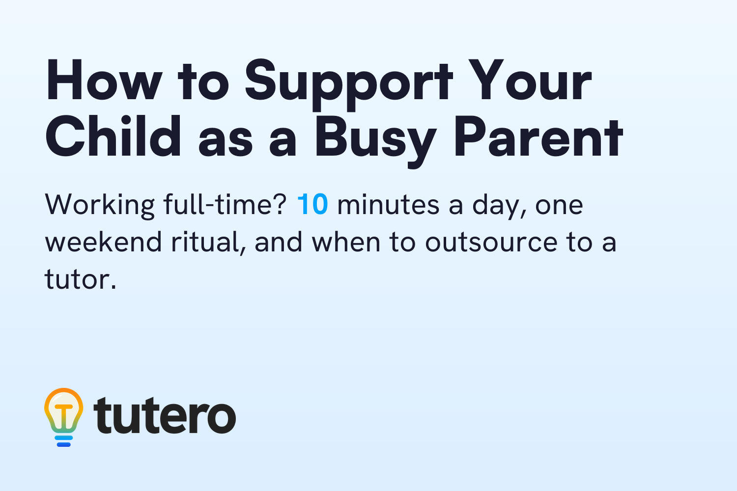 How to Support Your Child as a Busy Parent — cover card