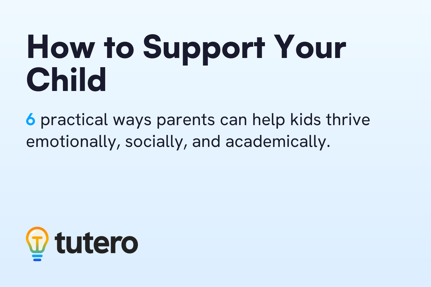 How To Support Your Child — cover card