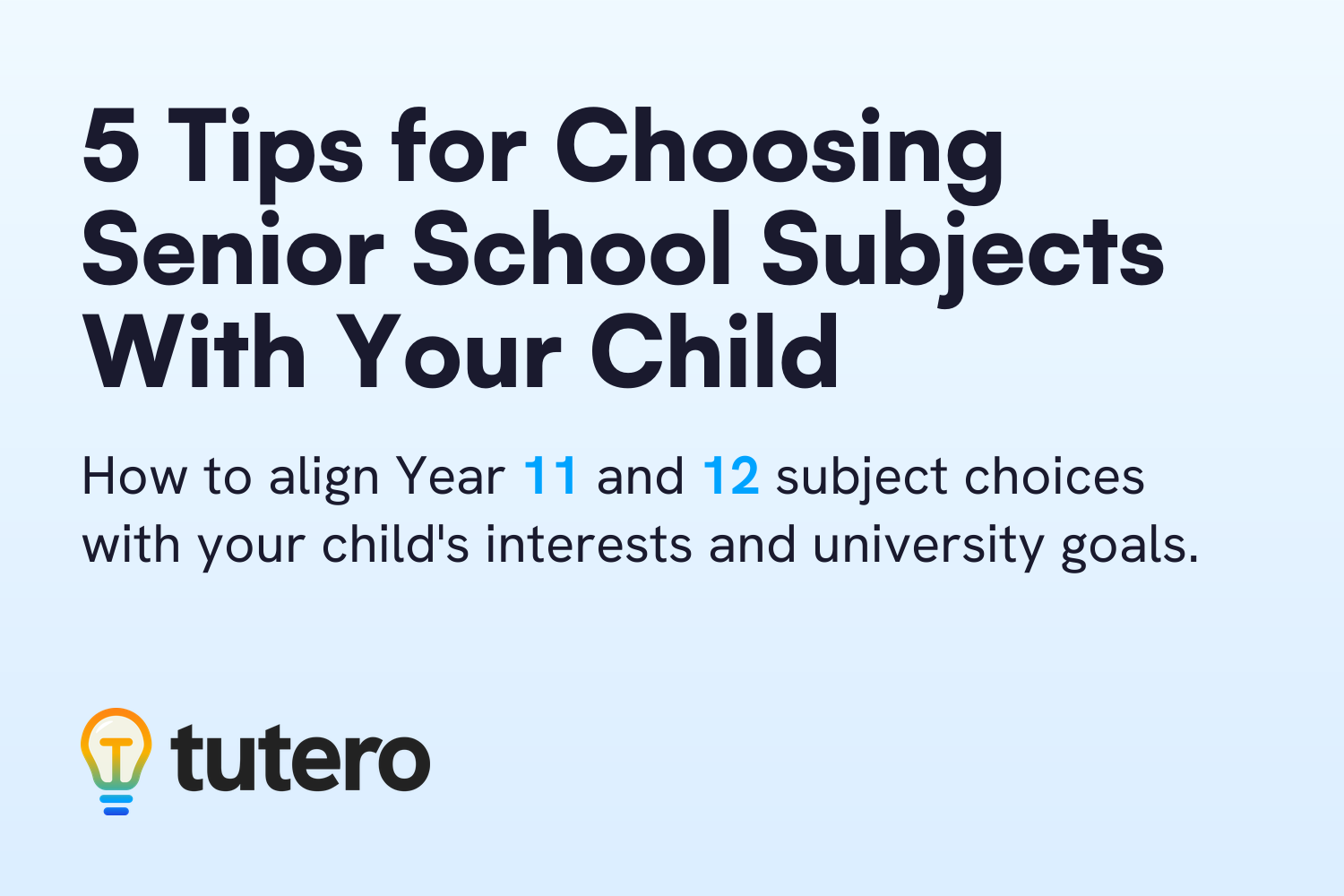 5 Tips for Choosing Senior School Subjects With Your Child — cover card