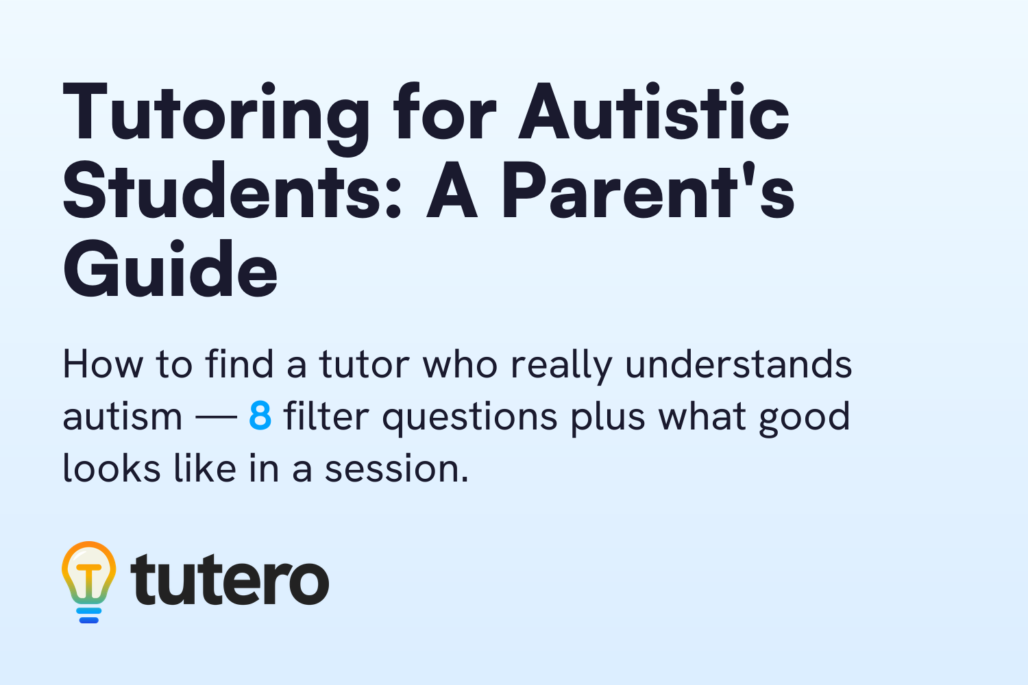 Cover image for the article (US locale): Tutoring for Autistic Students: A Parent's Guide to the Right Match