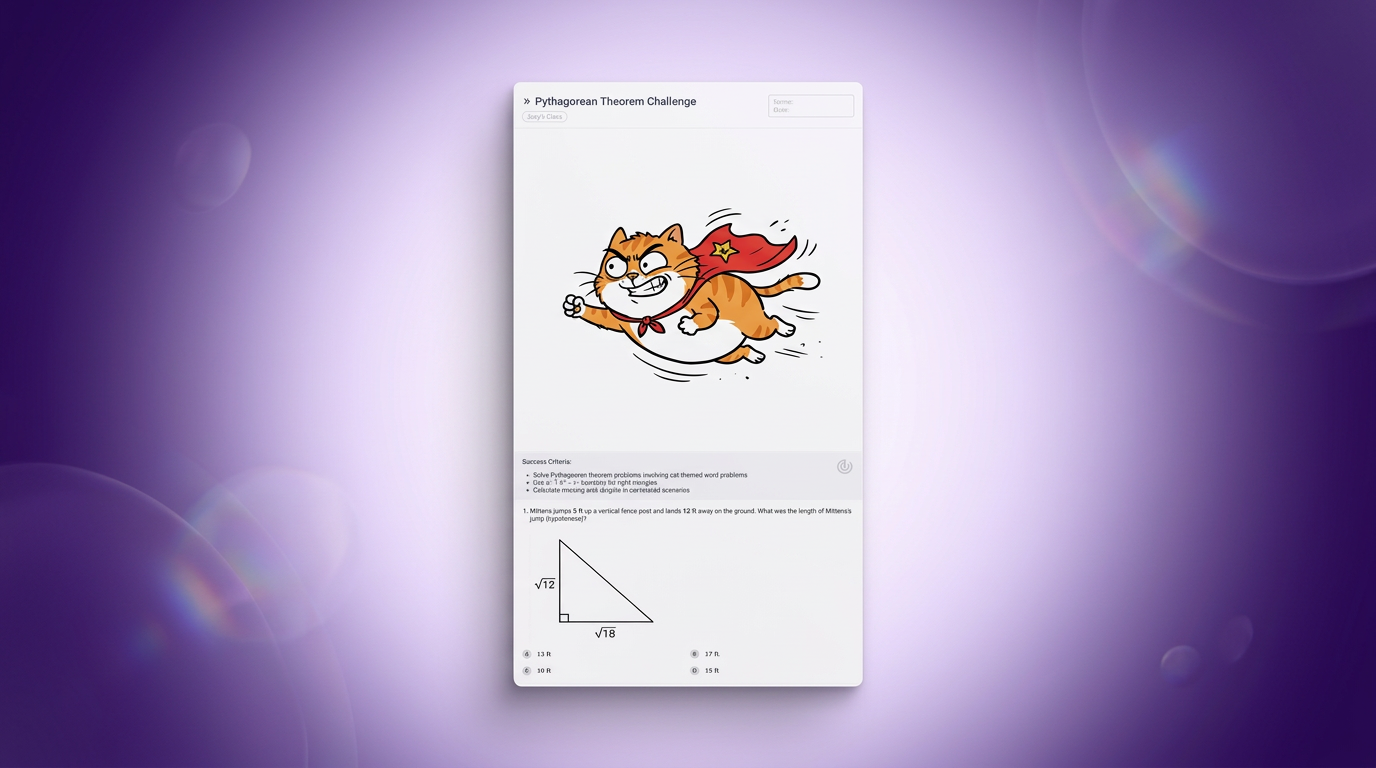 A worksheet generated by tutero.ai, print-ready with an answer key