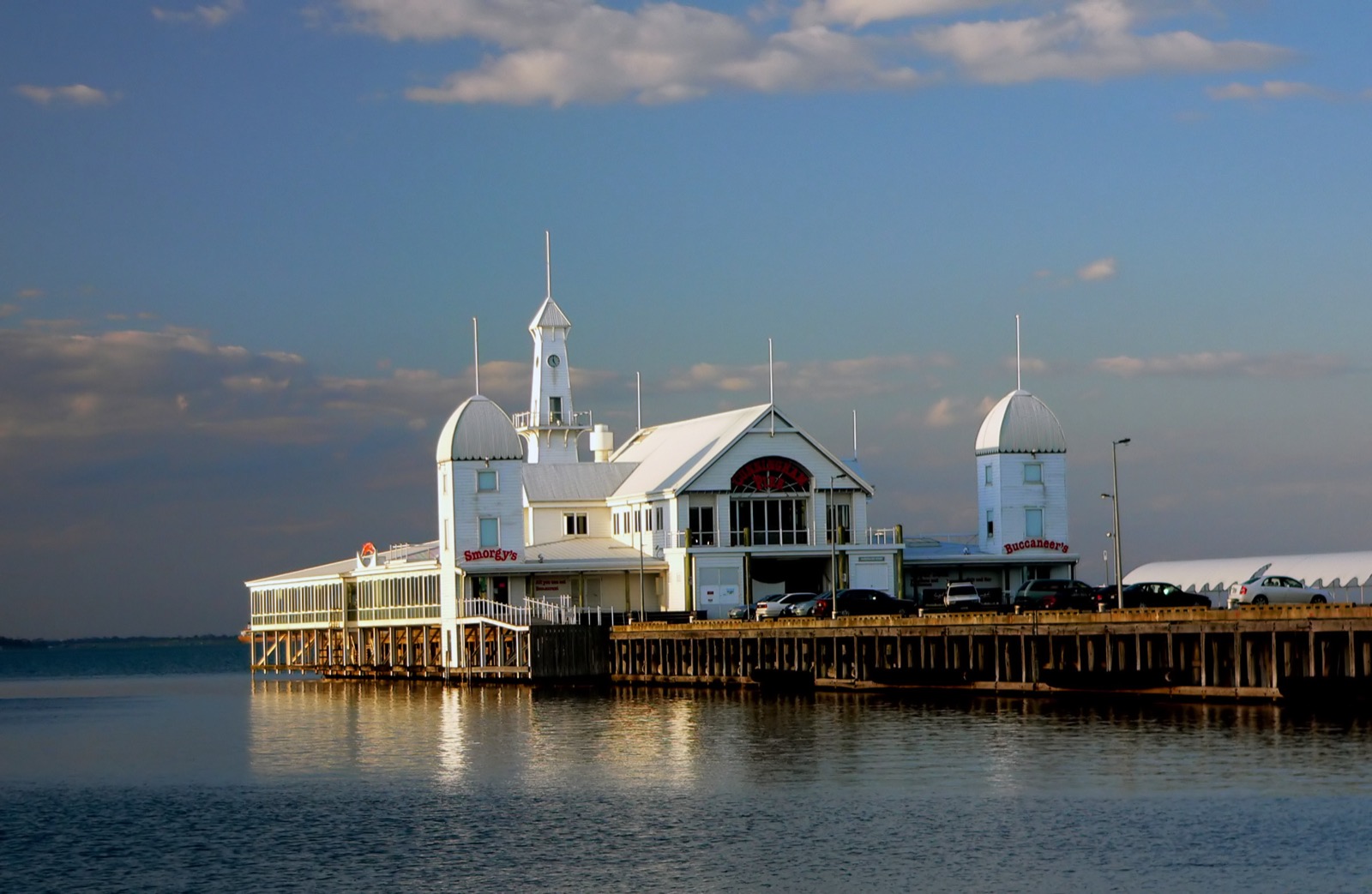 Aerial view of Geelong city and waterfront, Victoria